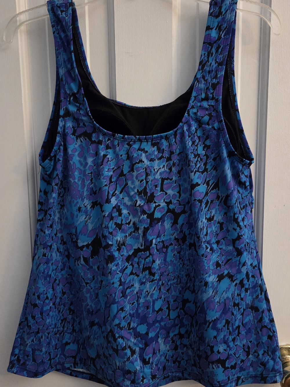 Swimsuits For All Blue & Purple Abstract Tank Swimsuit Top Sz 16 - Picture 4 of 4